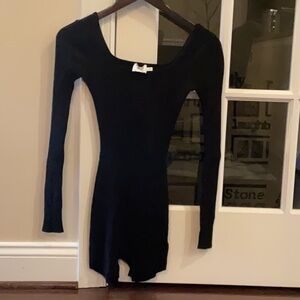 Princess Polly ribbed long sleeve short romper  XS/S